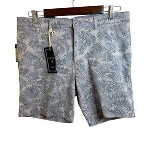 Daniel Cremieux | Blue Botanical  Flat Front Shorts | Sz 33